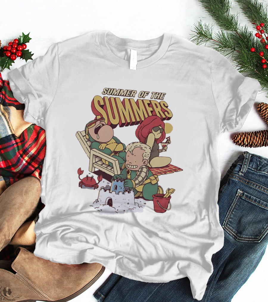 Summer Of The Summers Beach Day Sand Castles And Fun Cartoon T-Shirt