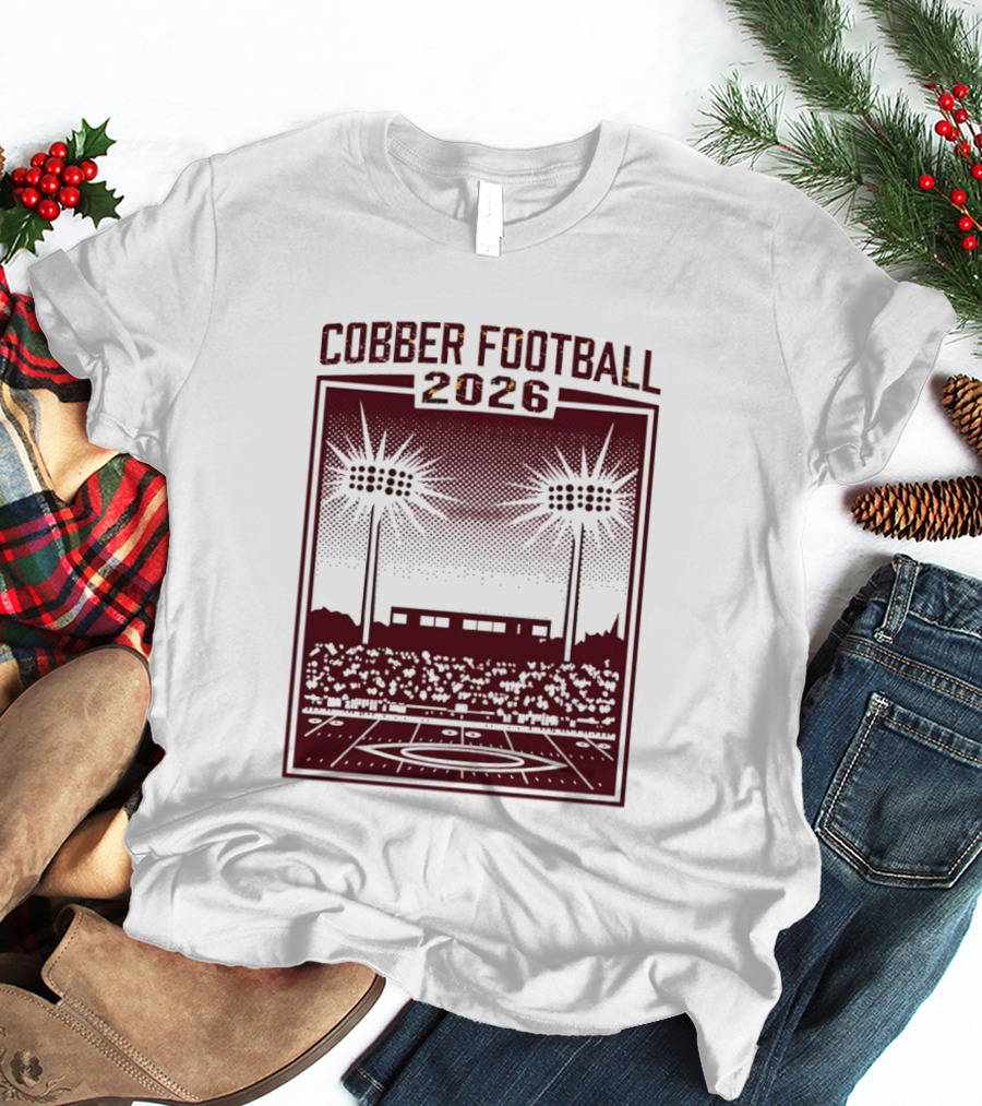 Cobber Football 2026 Stadium Lights Game Day Crowd Night Event T-Shirt