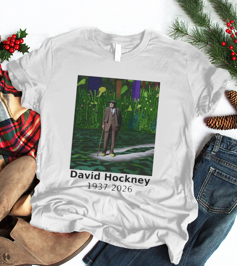 David Hockney 1937 2026 Colorful Garden Painting Memorial T-Shirt
