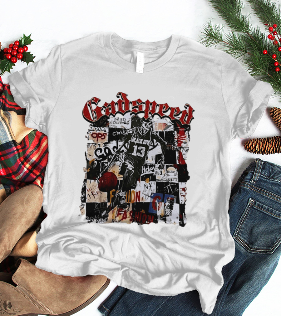 Godspeed Black Ops 13 Basketball Collage Style Urban Fashion T-Shirt