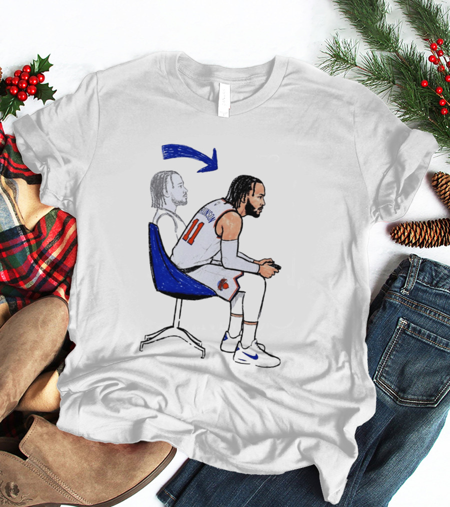 Jalen Brunson 11 Relaxed New York Knicks Cartoon T-Shirt