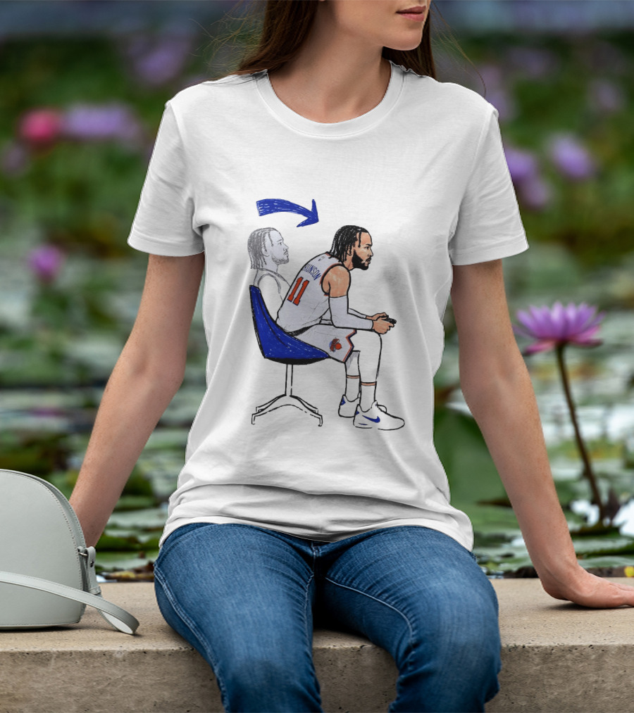 Jalen Brunson 11 Relaxed New York Knicks Cartoon T-Shirt