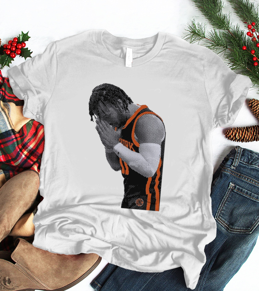New York Knicks Jalen Brunson NBA Jersey Player Focus T-Shirt