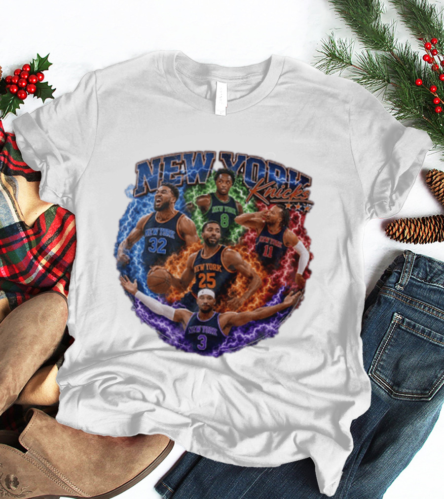 New York Knicks Karl Anthony Towns OG Anunoby Mikal Bridges Jalen Brunson Josh Hart T-Shirt