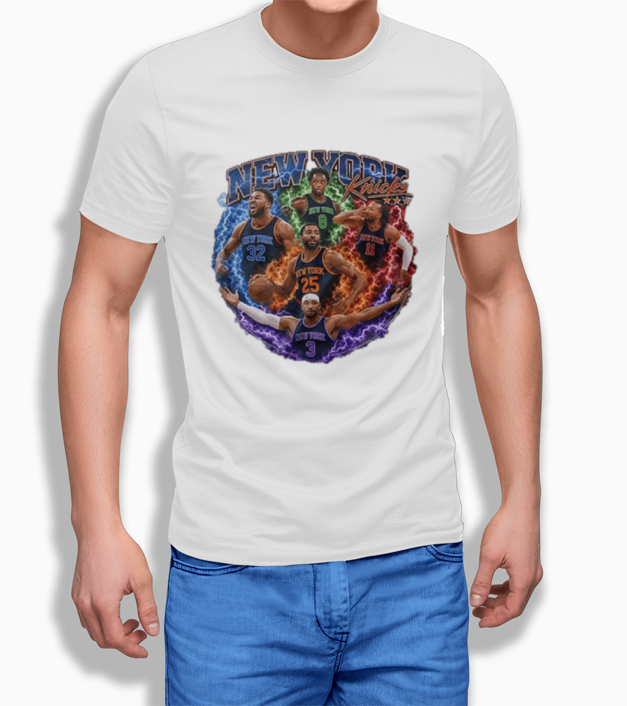 New York Knicks Karl Anthony Towns OG Anunoby Mikal Bridges Jalen Brunson Josh Hart T-Shirt