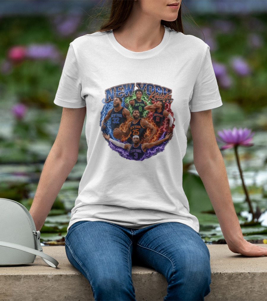 New York Knicks Karl Anthony Towns OG Anunoby Mikal Bridges Jalen Brunson Josh Hart T-Shirt