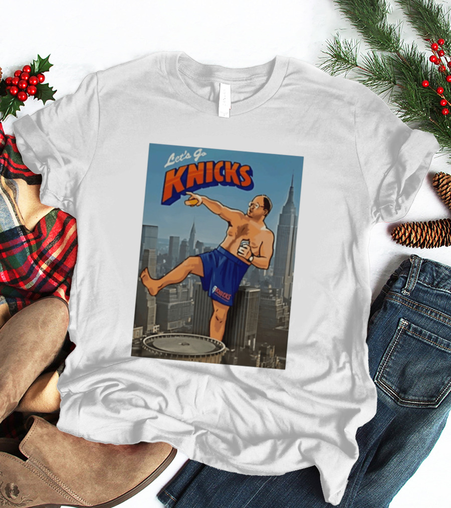 Let's Go Knicks New York George Costanza Statue Of Liberty T-Shirt