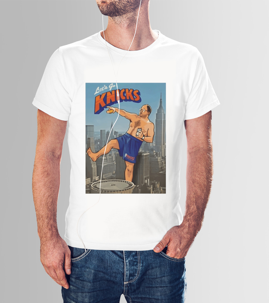 Let's Go Knicks New York George Costanza Statue Of Liberty T-Shirt