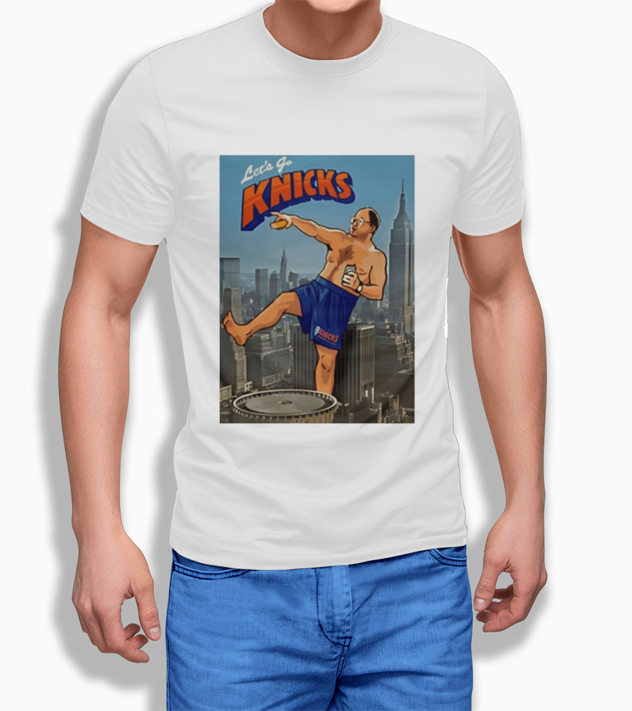 Let's Go Knicks New York George Costanza Statue Of Liberty T-Shirt