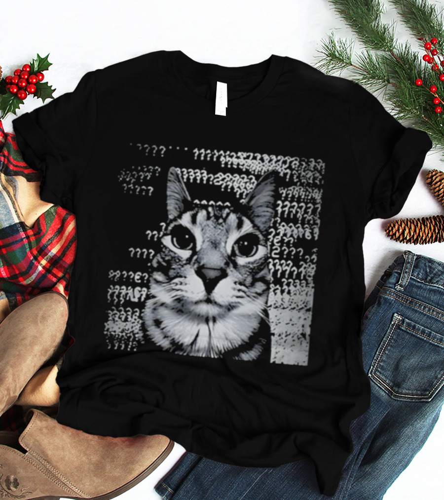 Cat Question Marks T-Shirt