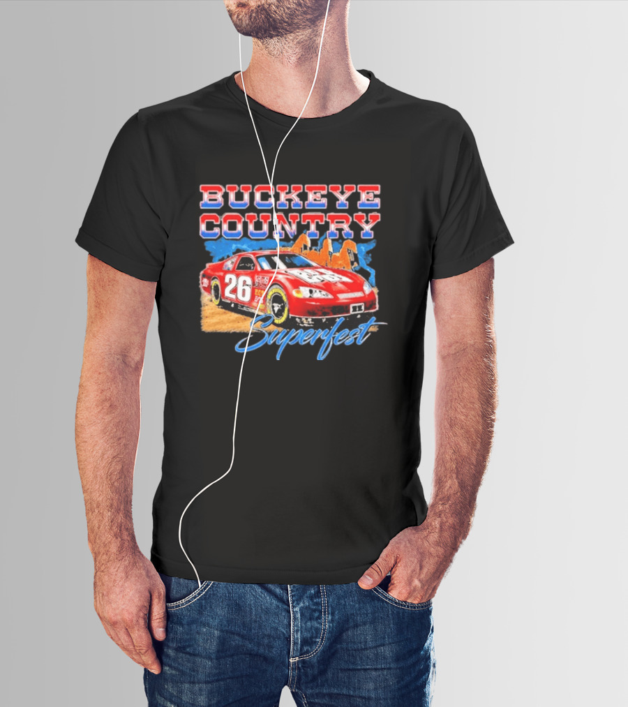Buckeye Country Superfest 2026 Racing Car 26 T-Shirt