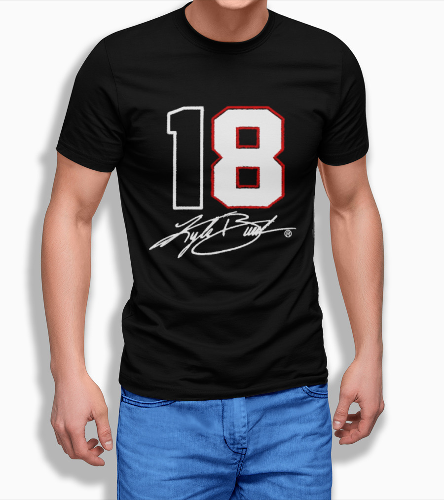 Denny Hamlin Kyle Busch 18 NASCAR Cup Series Racing Signature T-Shirt