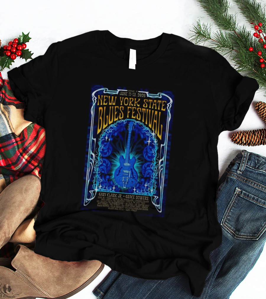New York State Blues Festival June 11 13 2026 Syracuse NY Featuring Gary Clark Jr Grace Bowers T-Shirt