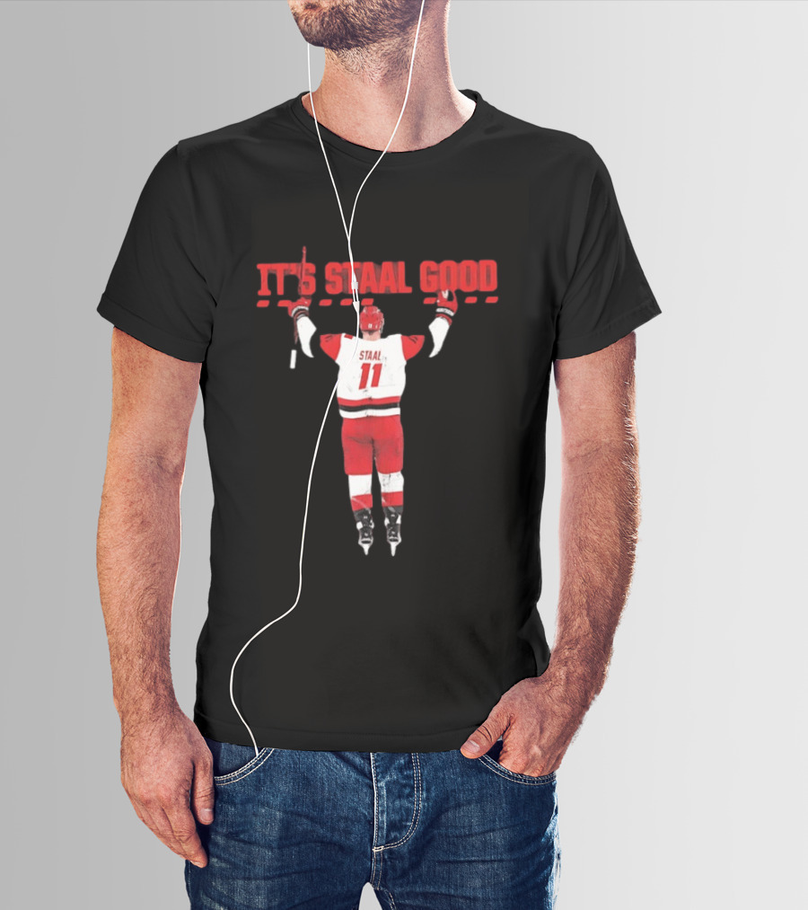 Jordan Staal Carolina Hurricanes It's Staal Good 11 Hockey Celebration T-Shirt