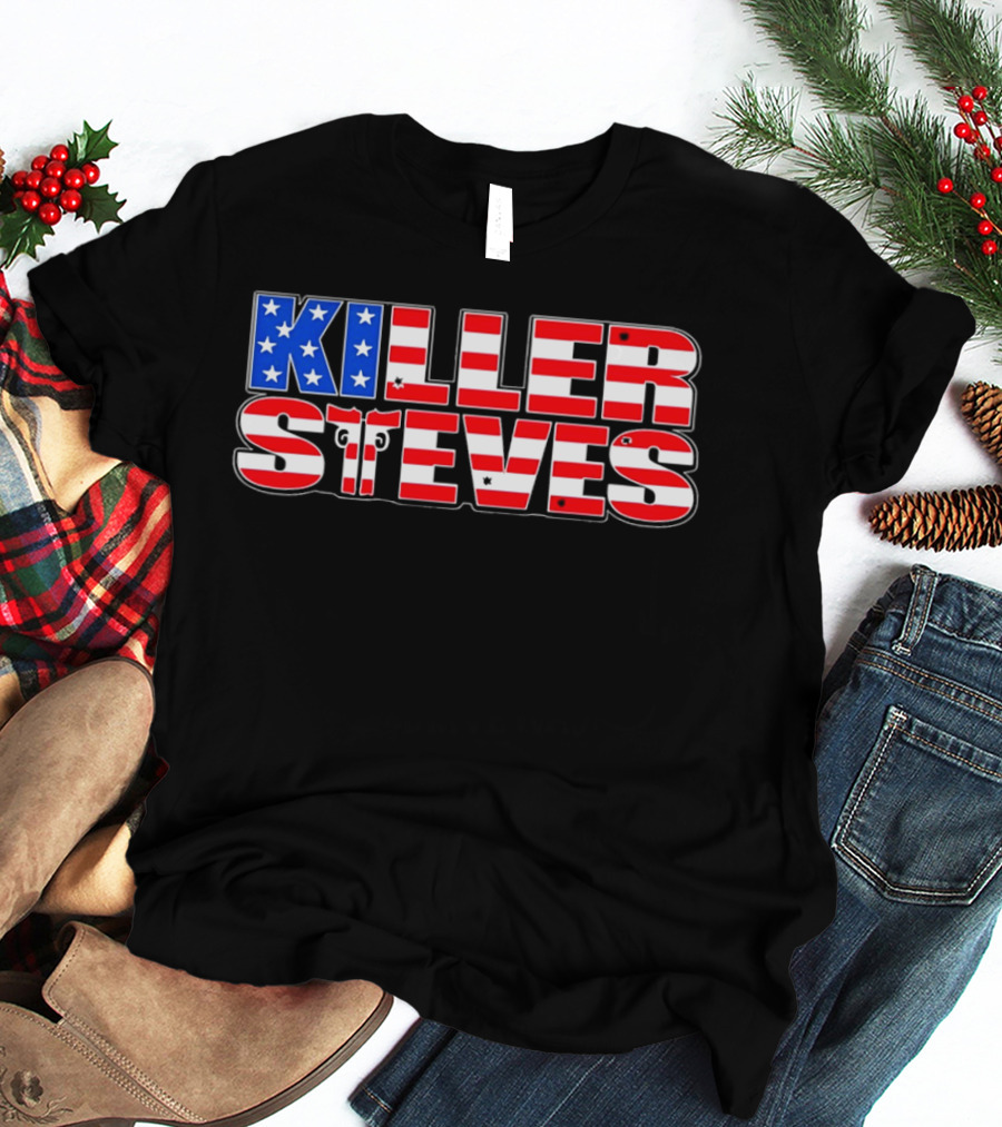 Killer Steves American Flag Stars And Stripes T-Shirt