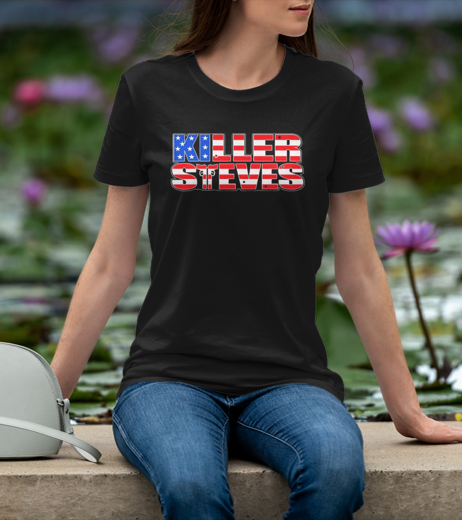Killer Steves American Flag Stars And Stripes T-Shirt