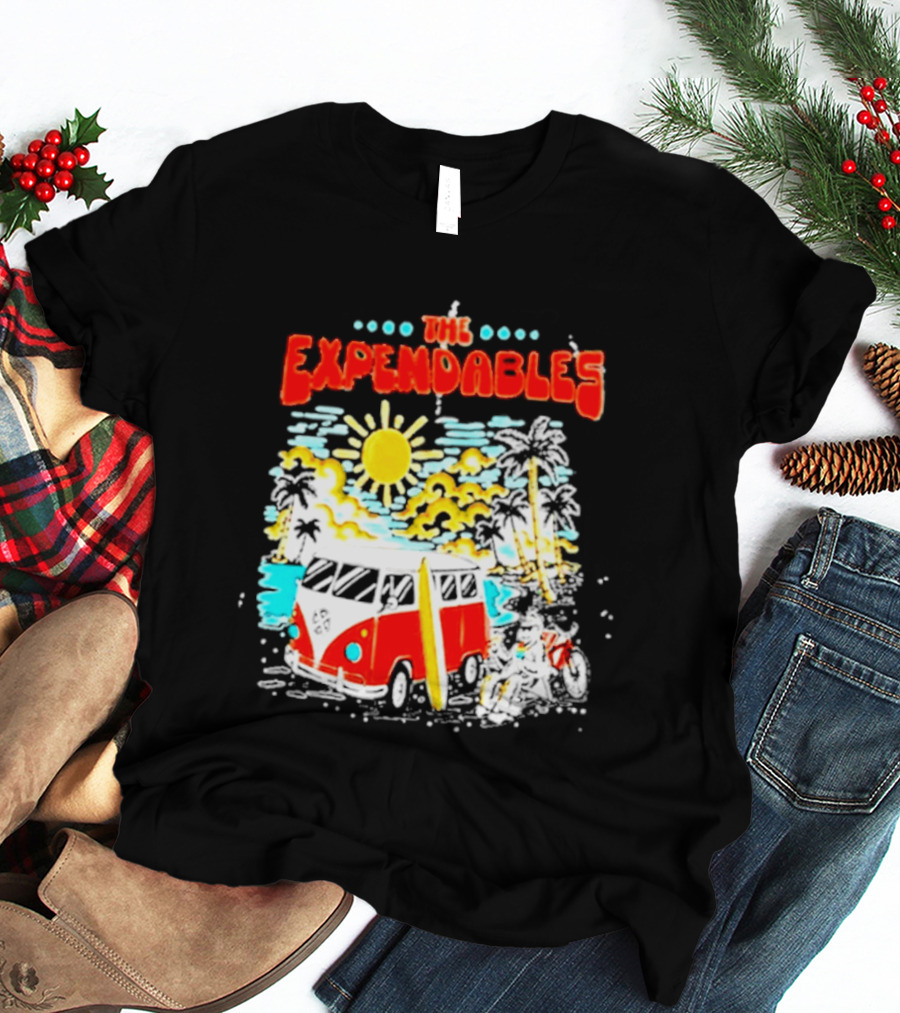 The Expendables Santa Cruz California Surf Van Beach Scene T-Shirt