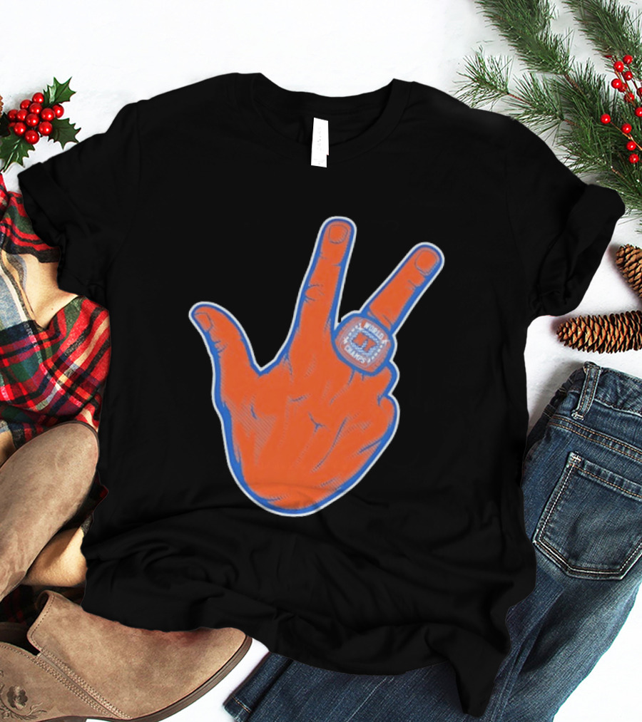 New York Knicks Jalen Brunson Peace Sign Ring Basketball Champion T-Shirt