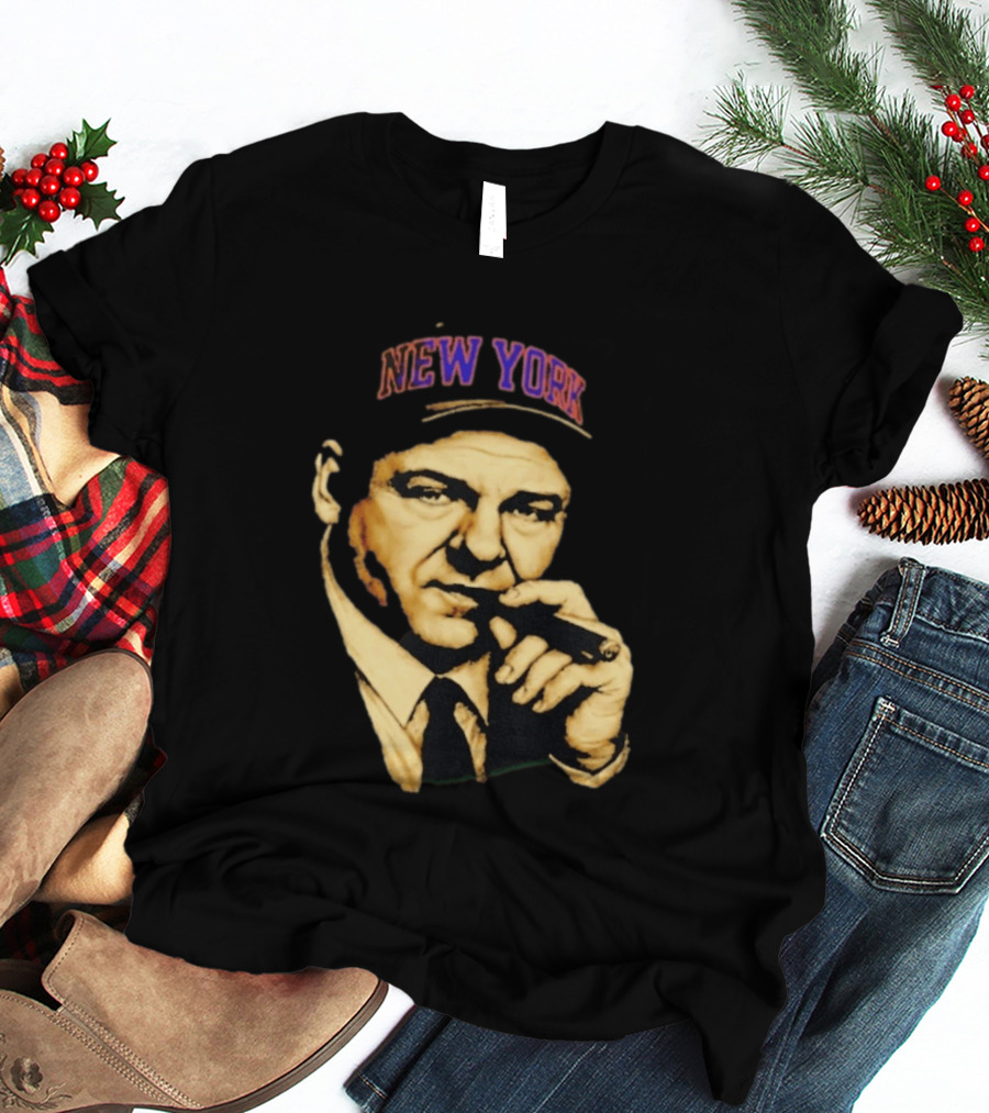 Tony Soprano Cigar New York Knicks Basketball Iconic Fusion T-Shirt
