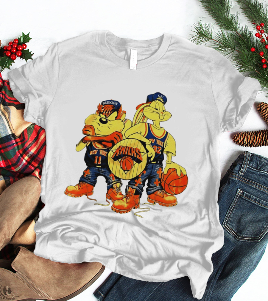 New York Knicks Bugs Bunny Taz NBA Finals Players Madison Square Garden T-Shirt