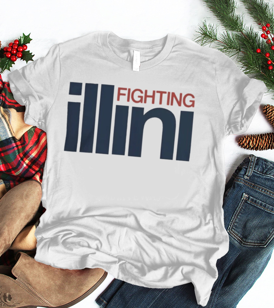 Illinois Fighting Illini Navy Blue And Orange T-Shirt