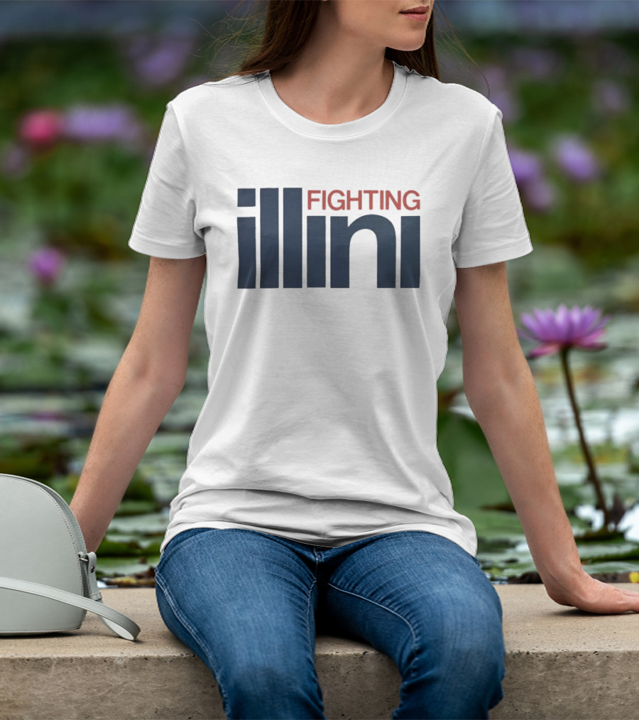 Illinois Fighting Illini Navy Blue And Orange T-Shirt