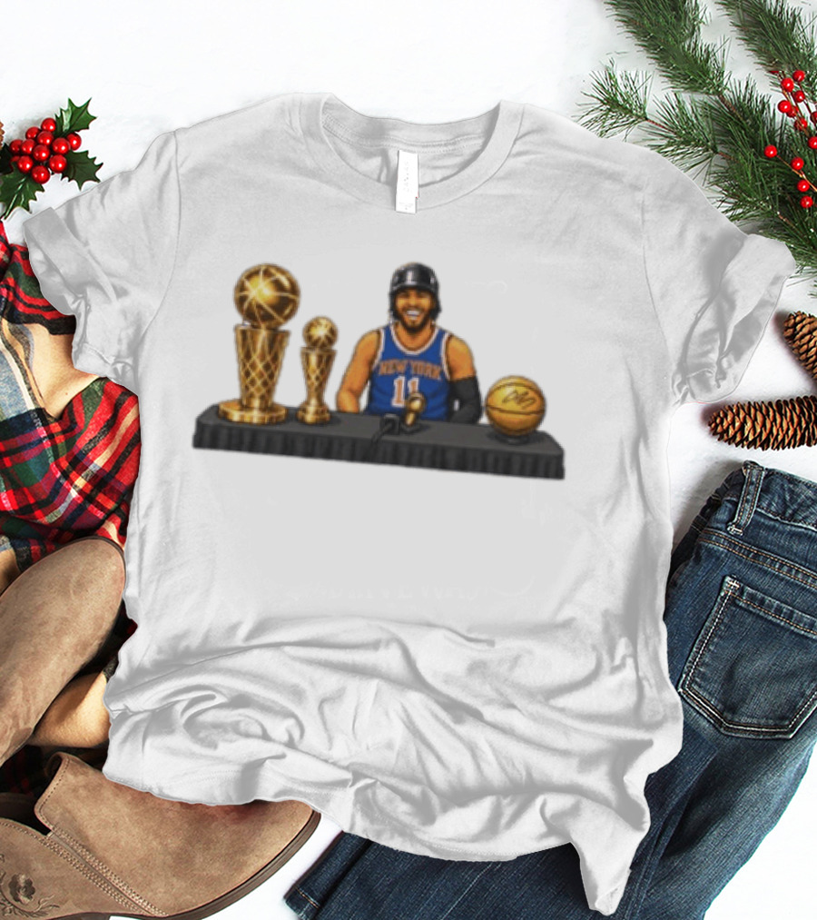 New York Knicks Jalen Brunson King Of NY Video Game 11 Basketball Trophies T-Shirt