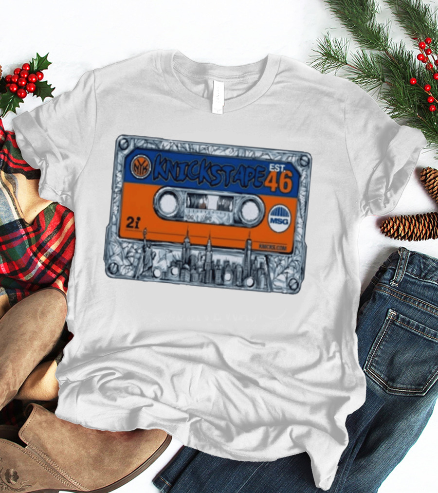 New York Knicks Knickstape Cassette EST 46 MSG Mixtape Graffiti T-Shirt