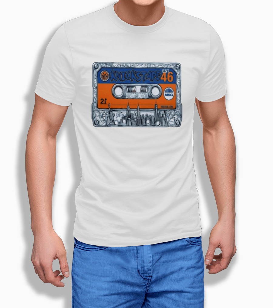 New York Knicks Knickstape Cassette EST 46 MSG Mixtape Graffiti T-Shirt