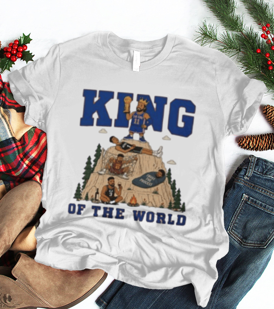 New York Knicks NBA Jalen Brunson King Of The World Basketball Champions T-Shirt