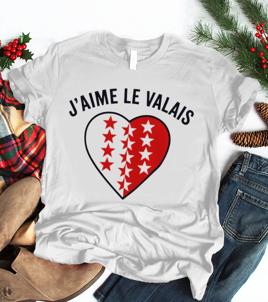 J'aime Le Valais Heart Stars T-Shirt