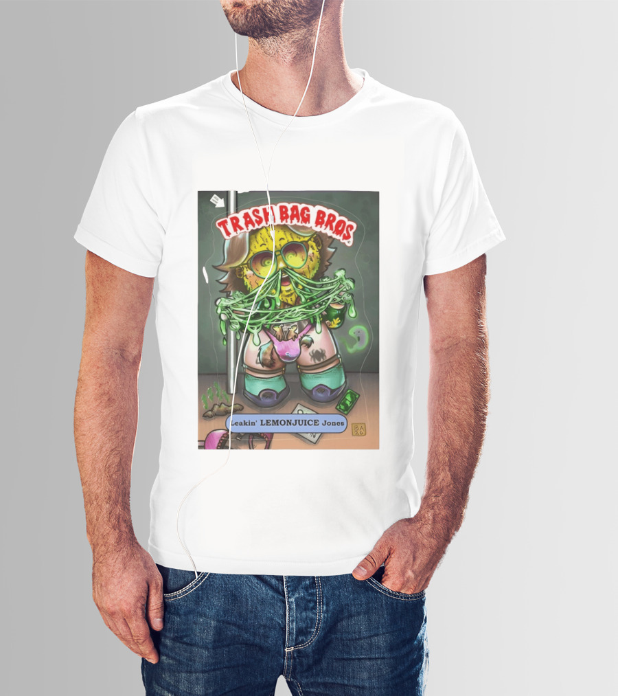 Trash Bag Bros Leakin Lemonjuice Jones Retro Style Comic T-Shirt