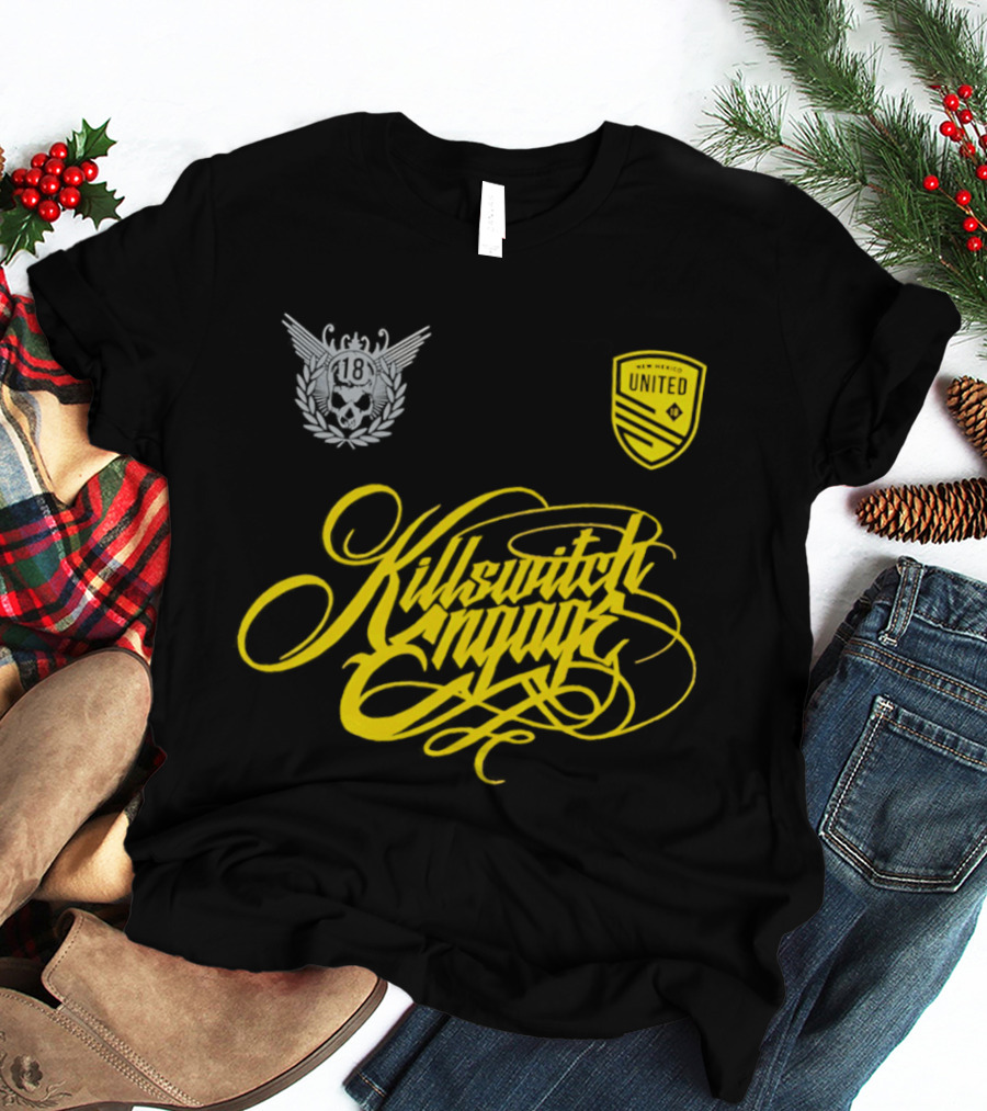 New Mexico United Killswitch Engage Collaboration Crest And Script T-Shirt