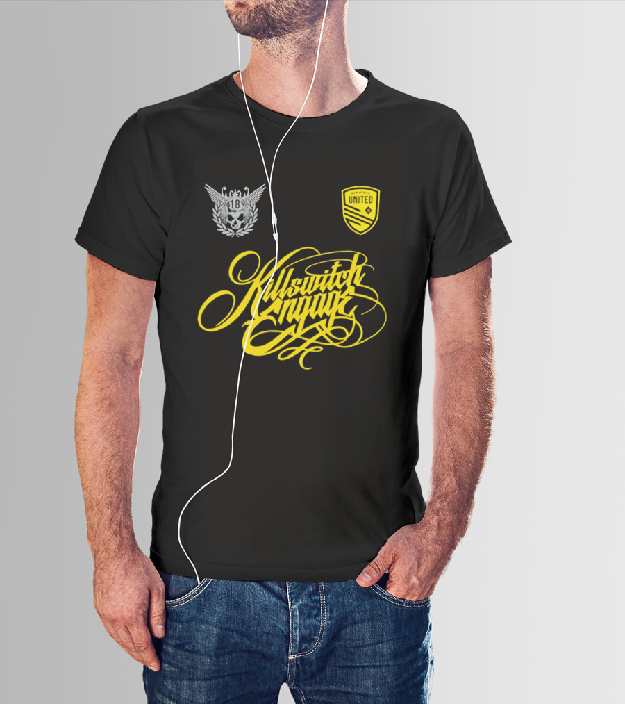 New Mexico United Killswitch Engage Collaboration Crest And Script T-Shirt