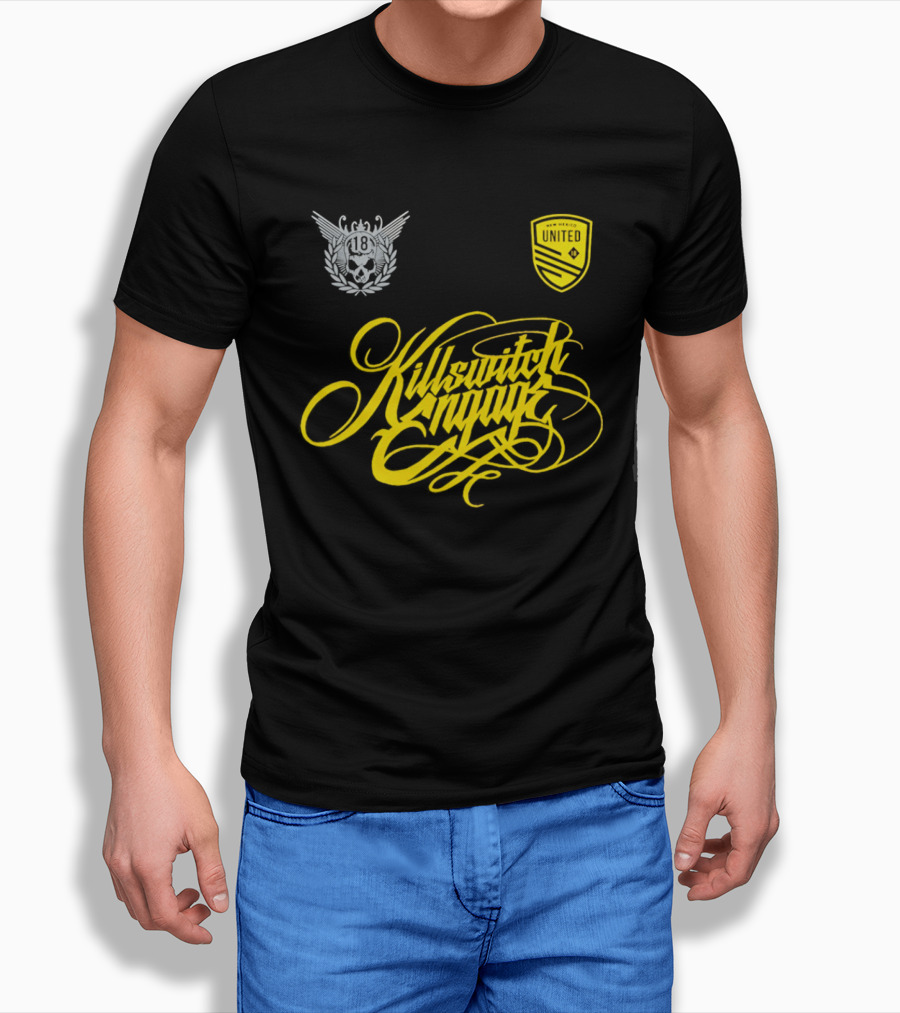 New Mexico United Killswitch Engage Collaboration Crest And Script T-Shirt