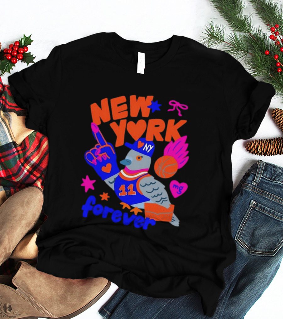 New York Knicks Jalen Brunson Pigeon Love Forever T-Shirt
