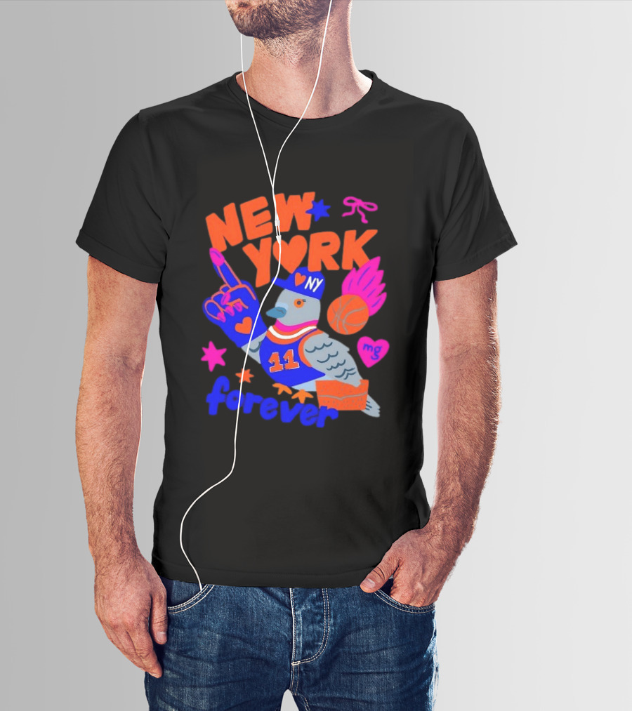 New York Knicks Jalen Brunson Pigeon Love Forever T-Shirt