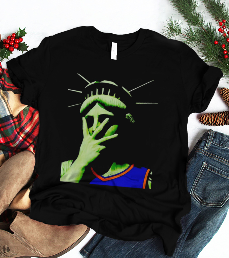 Statue Of Liberty New York Knicks Jersey Facepalm T-Shirt