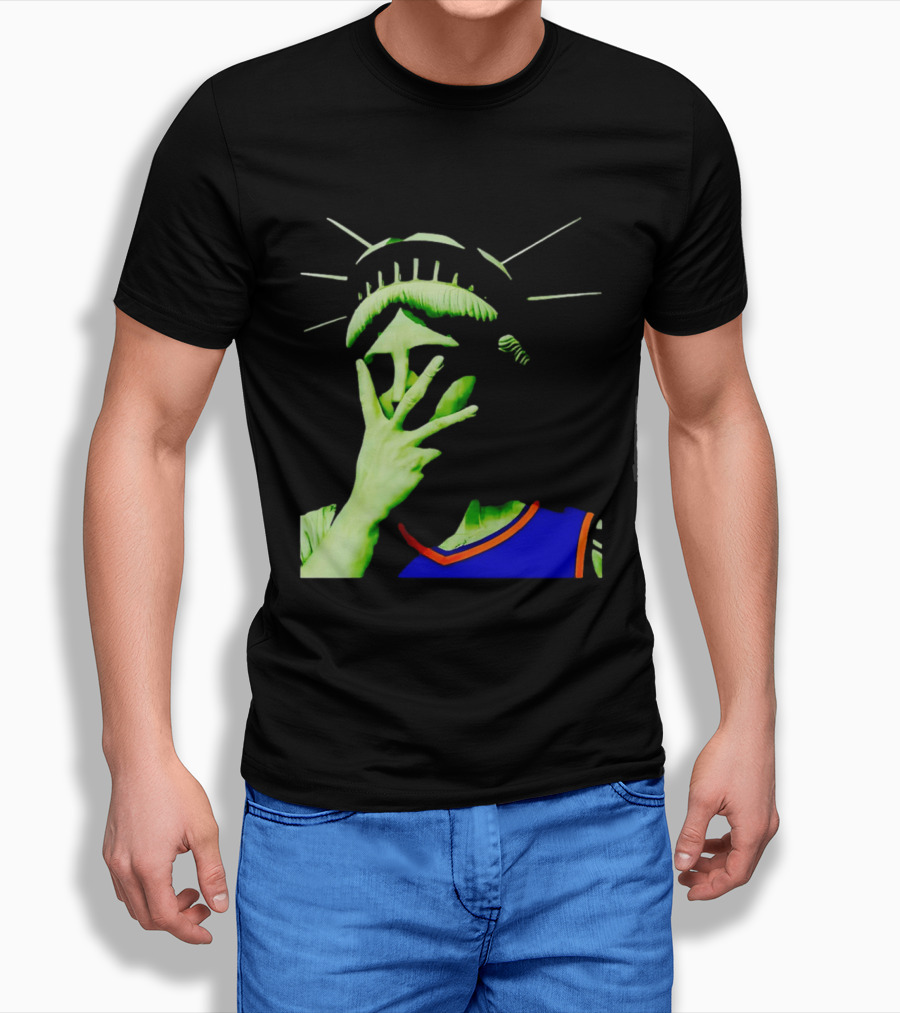 Statue Of Liberty New York Knicks Jersey Facepalm T-Shirt