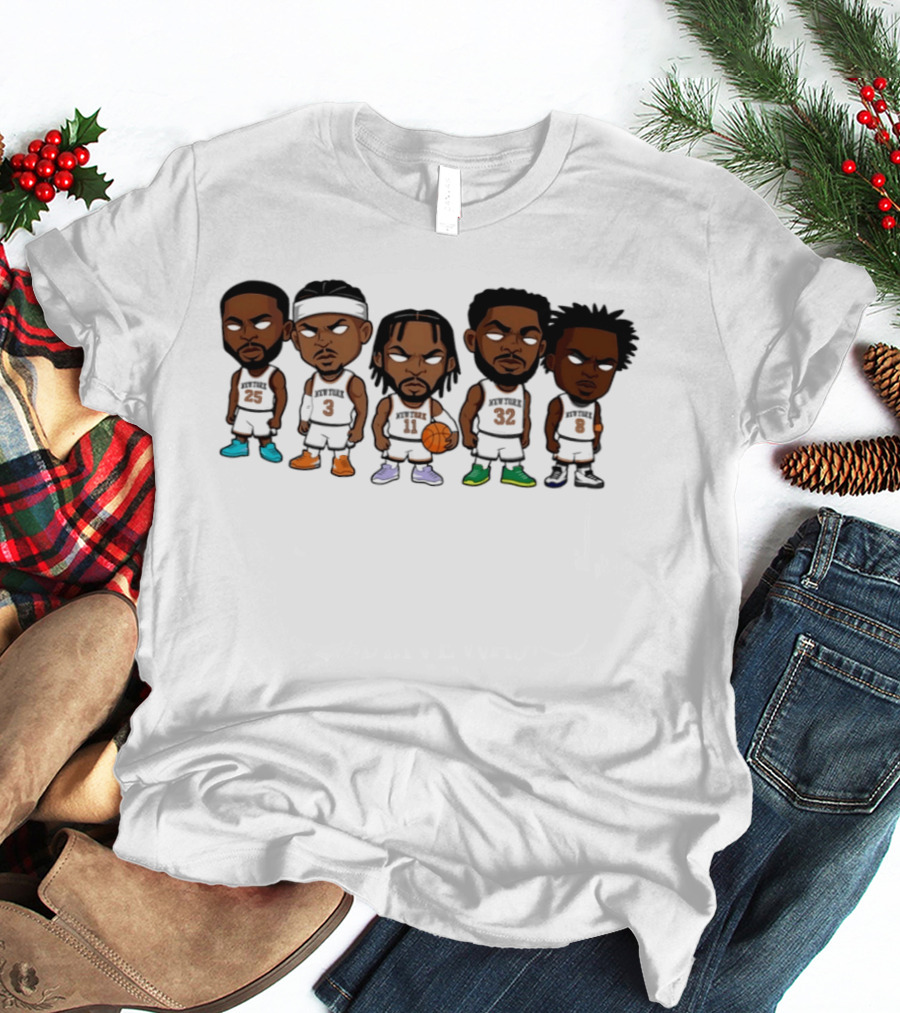 NY Basketball Toon Squad Cartoon Characters T-Shirt