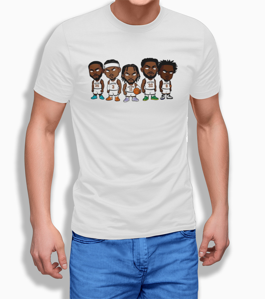 NY Basketball Toon Squad Cartoon Characters T-Shirt