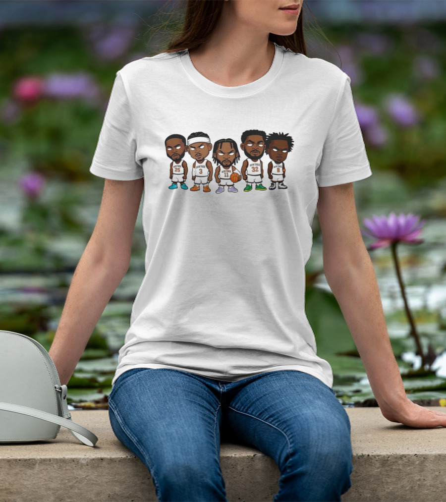 NY Basketball Toon Squad Cartoon Characters T-Shirt