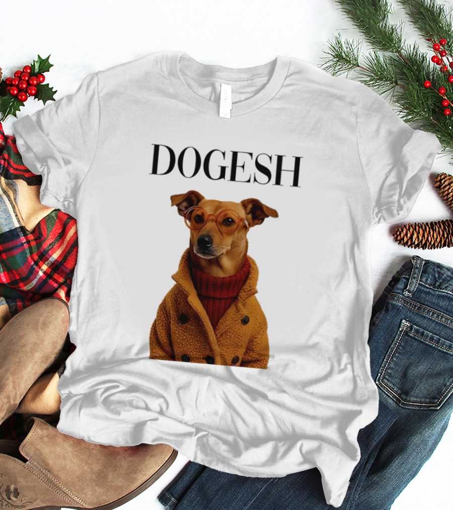 Dogesh Dapper Greyhound In Glasses And Coat T-Shirt