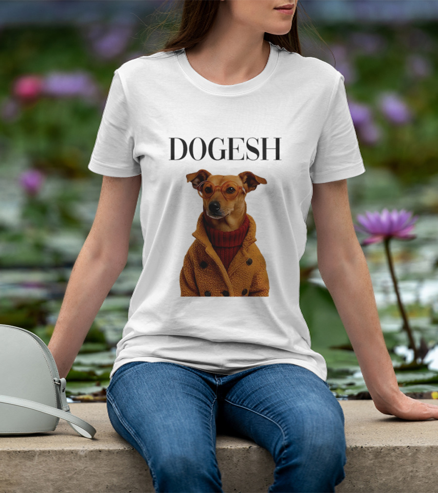 Dogesh Dapper Greyhound In Glasses And Coat T-Shirt