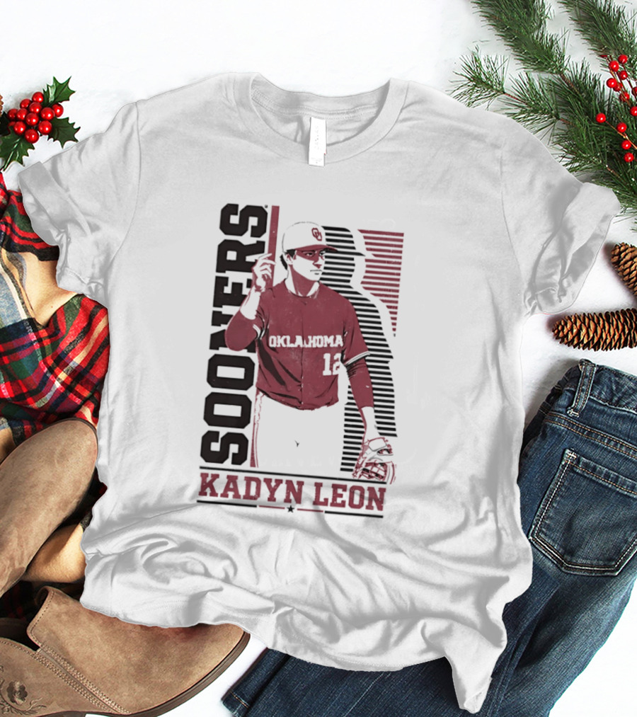 Oklahoma Sooners Kadyn Leon Baseball Player T-Shirt
