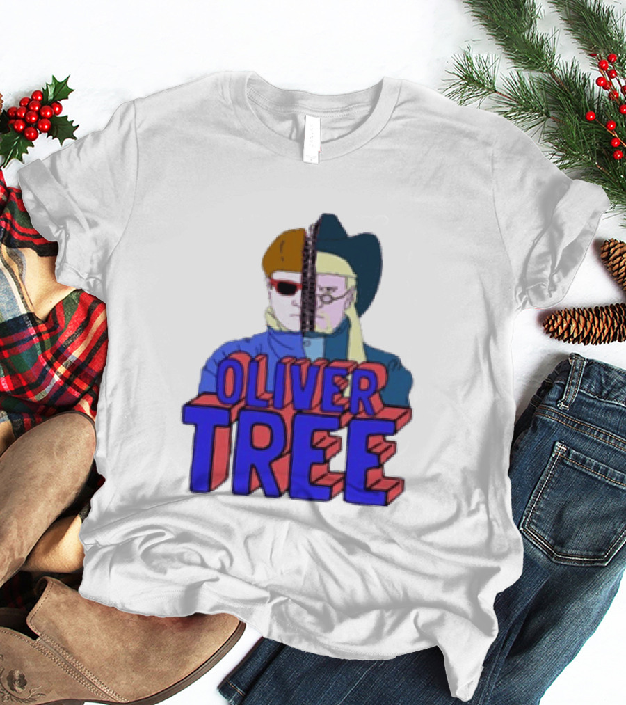 Oliver Tree Split Persona Sunglasses Half Cowboy Half Futuristic T-Shirt