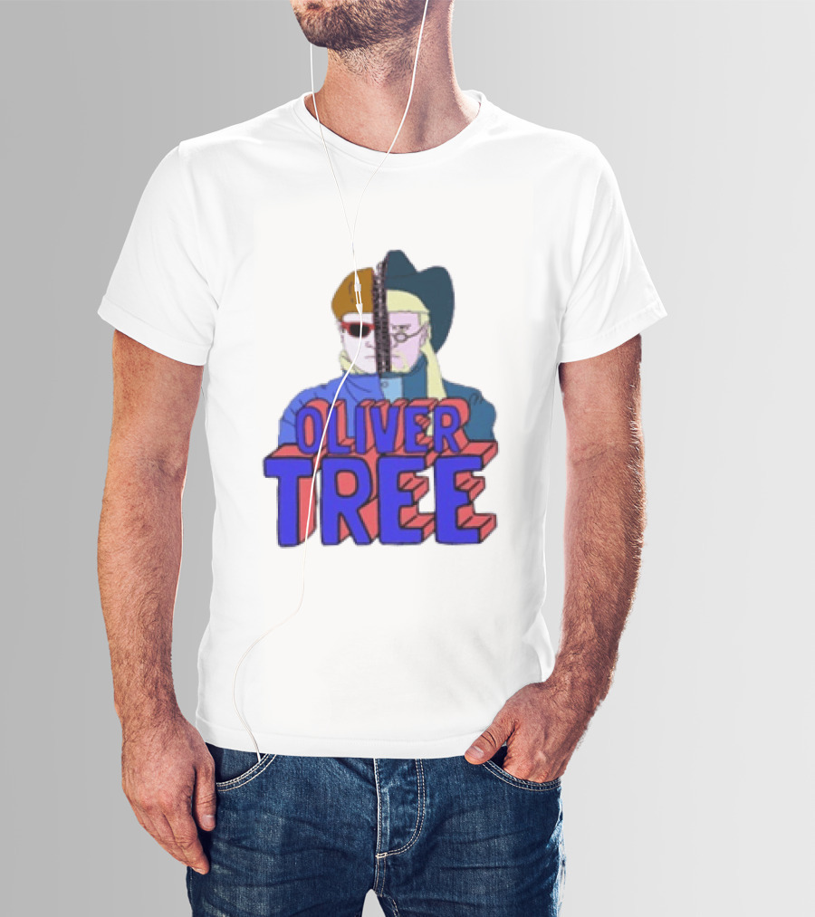 Oliver Tree Split Persona Sunglasses Half Cowboy Half Futuristic T-Shirt