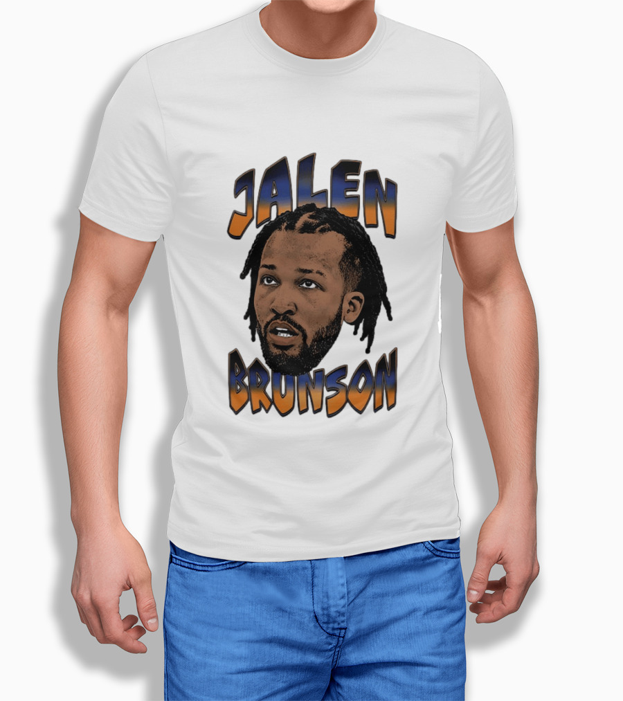 Jalen Brunson New York Knicks Player Big Face T-Shirt