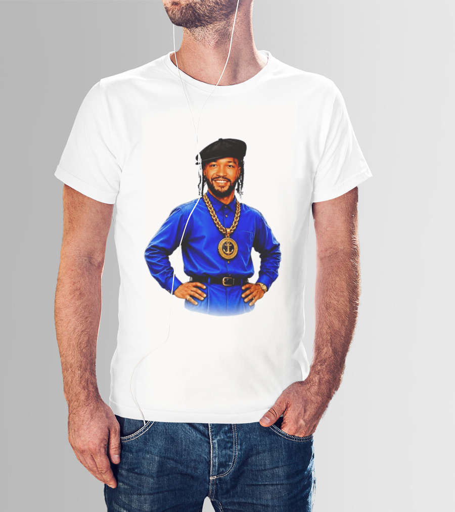 Jalen Brunson NY Knicks Always Business Never Personal Anchor Chain Beret Outfit T-Shirt