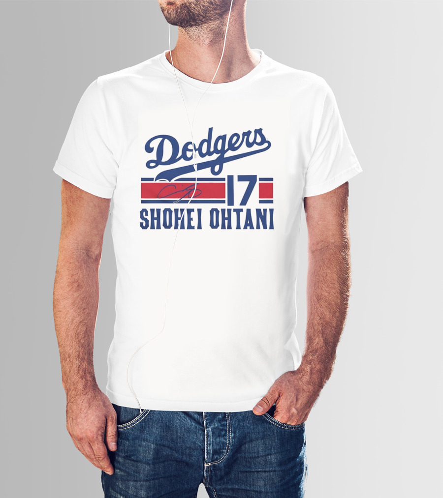 Dodgers Shohei Ohtani 17 Signature Number T-Shirt